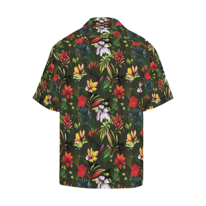 Magnolia Pattern Print Design 02 Men's Hawaiian Shirt
