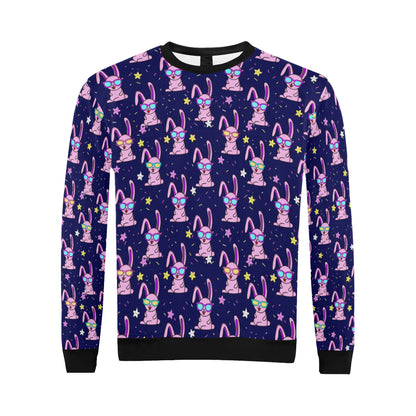 Rabbit Baby Pattern Print Design RB015 Men Long Sleeve Sweatshirt