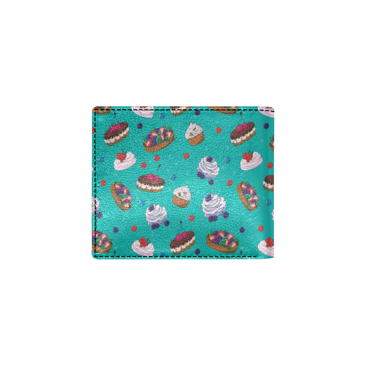 Cake Pattern Print Design 07 Men's ID Card Wallet