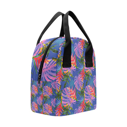 Tropical Flower Pattern Print Design TF025 Insulated Lunch Bag