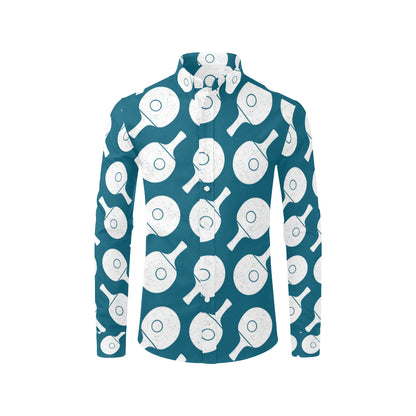 Ping Pong Pattern Print Design A02 Men's Long Sleeve Shirt