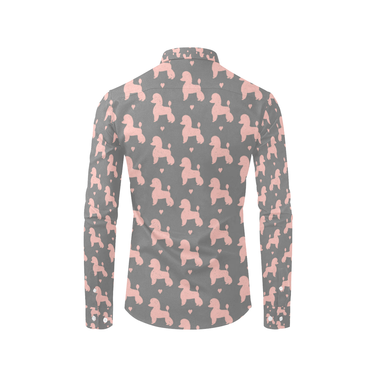 Poodle Pattern Print Design A02 Men's Long Sleeve Shirt