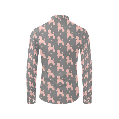 Poodle Pattern Print Design A02 Men's Long Sleeve Shirt