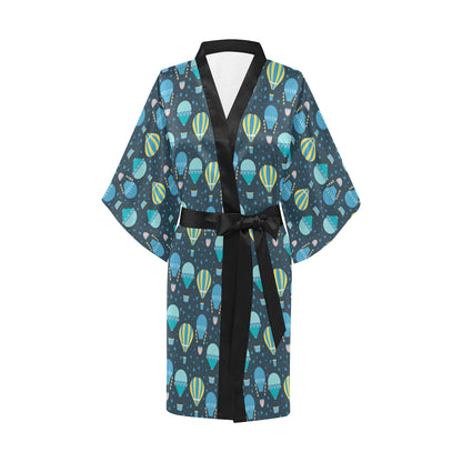 Ballon Pattern Print Design 06 Women's Short Kimono