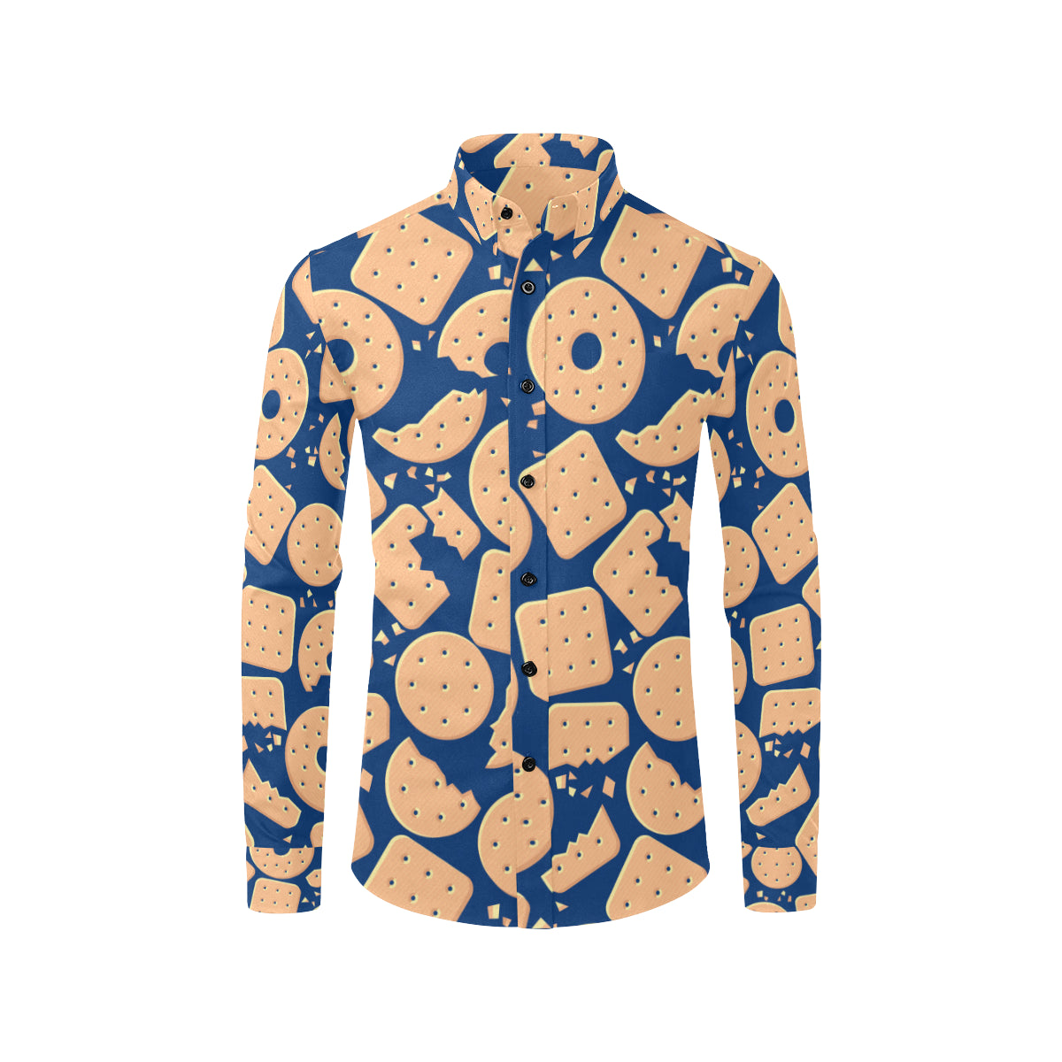 Cracker Pattern Print Design 03 Men's Long Sleeve Shirt