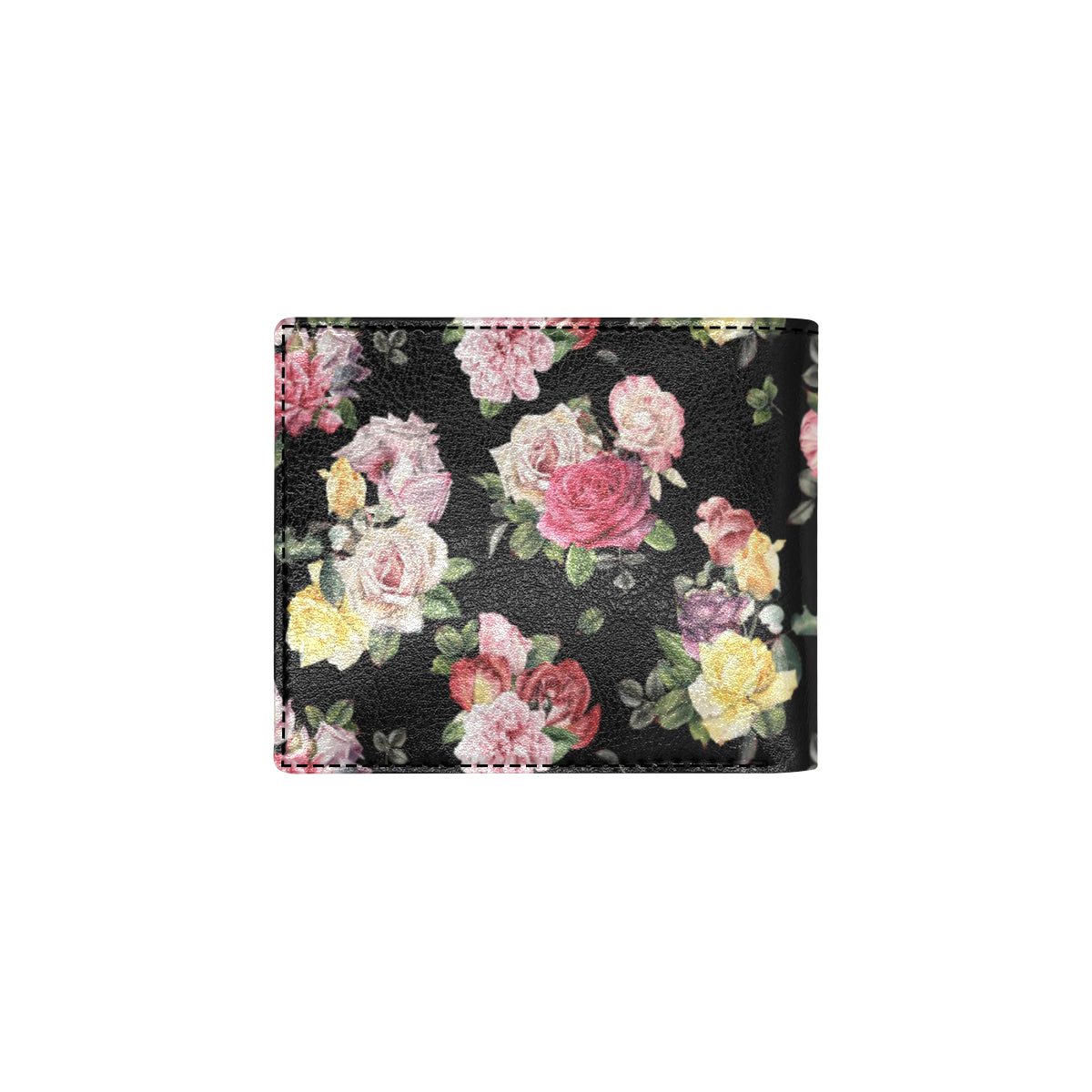 Rose Pattern Print Design RO010 Men's ID Card Wallet