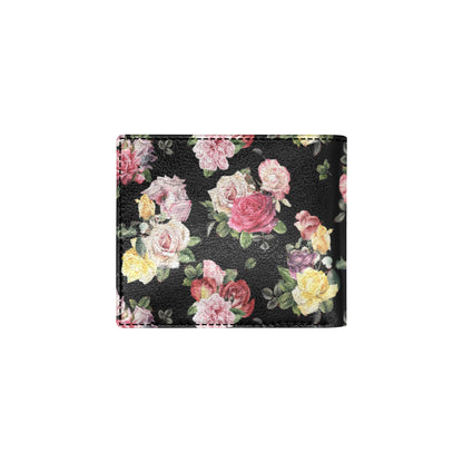 Rose Pattern Print Design RO010 Men's ID Card Wallet