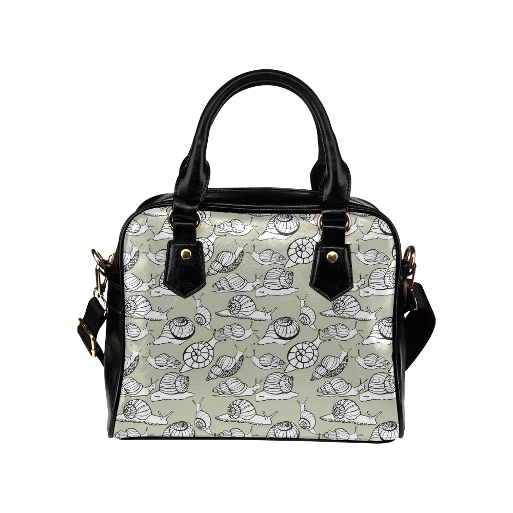 Snail Pattern Print Design 03 Shoulder Handbag