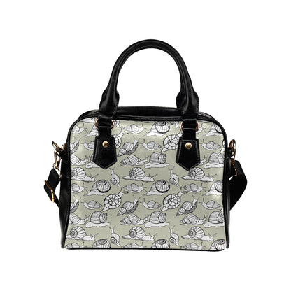 Snail Pattern Print Design 03 Shoulder Handbag