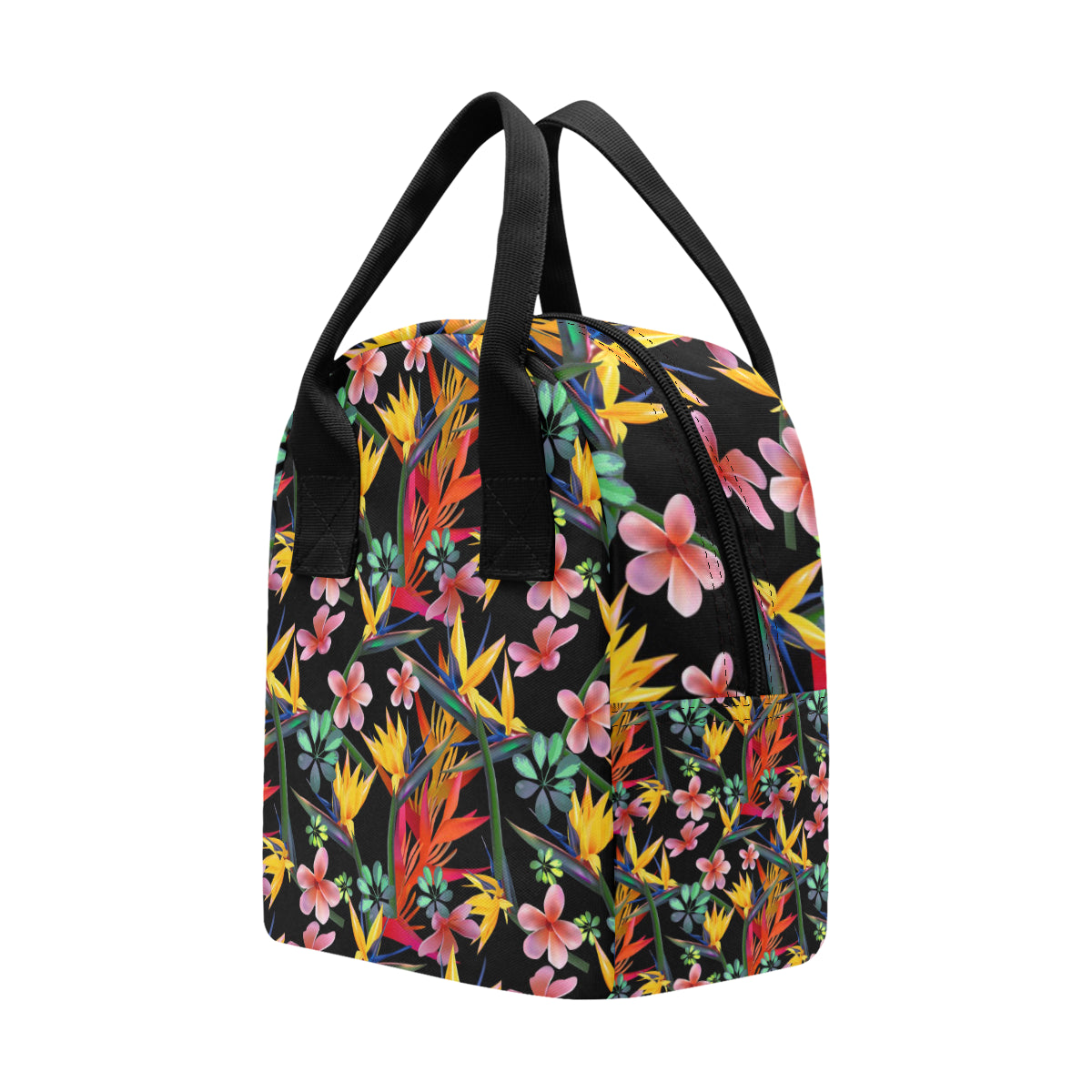 Tropical Flower Pattern Print Design TF015 Insulated Lunch Bag