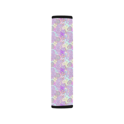 Unicorn Rainbow Star Heart Print Car Seat Belt Cover