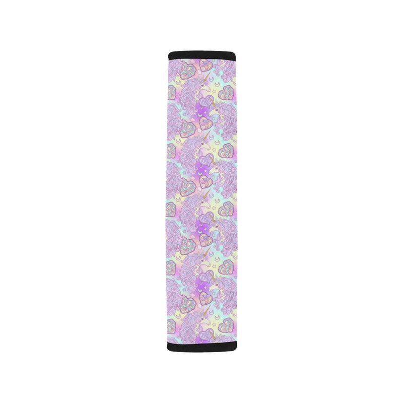 Unicorn Rainbow Star Heart Print Car Seat Belt Cover