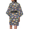 Camper Pattern Print Design 04 Women's Short Kimono