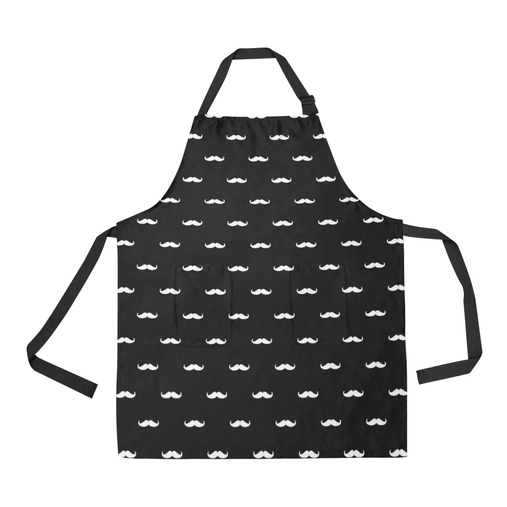 Mustache Pattern Print Design A04 Apron with Pocket