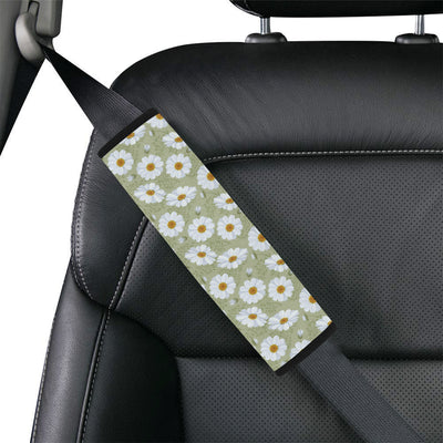 Daisy Yellow Print Pattern Car Seat Belt Cover