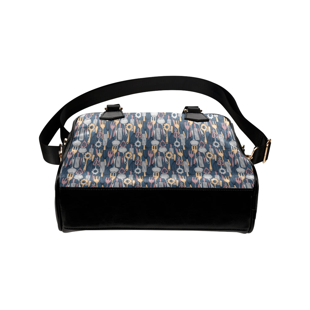 Cooking Kitchen Tools Pattern Print Design 05 Shoulder Handbag