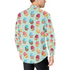 Cupcake Pattern Print Design 01 Men's Long Sleeve Shirt