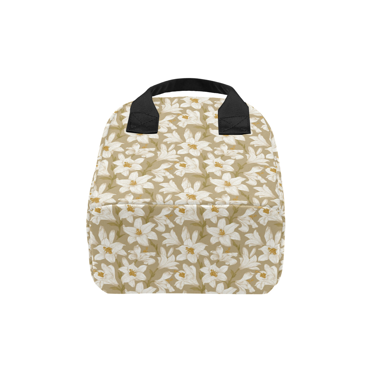 Lily Pattern Print Design LY07 Insulated Lunch Bag