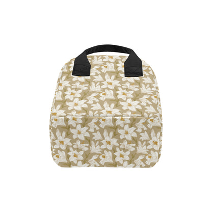 Lily Pattern Print Design LY07 Insulated Lunch Bag