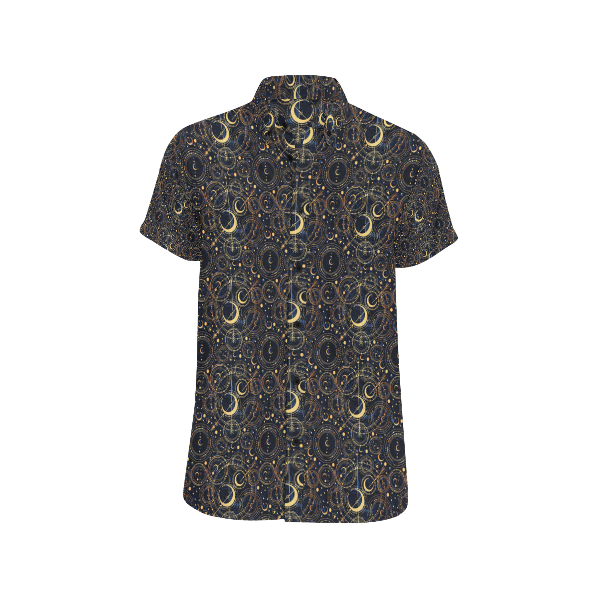 Celestial Pattern Print Design 04 Men's Short Sleeve Button Up Shirt