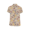 Dachshund Pattern Print Design 03 Men's Short Sleeve Button Up Shirt