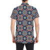 Bohemian Pattern Print Design 02 Men's Short Sleeve Button Up Shirt