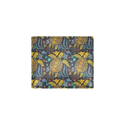 Sea Turtle Pattern Print Design T03 Men's ID Card Wallet