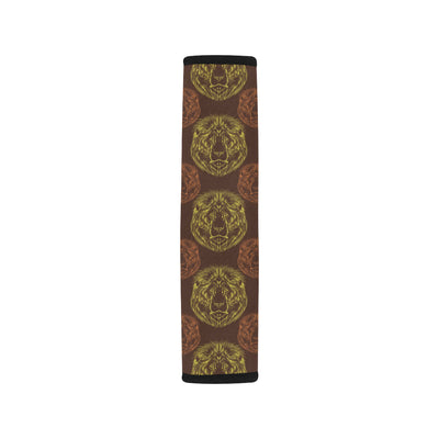 Lion Pattern Print Design 04 Car Seat Belt Cover