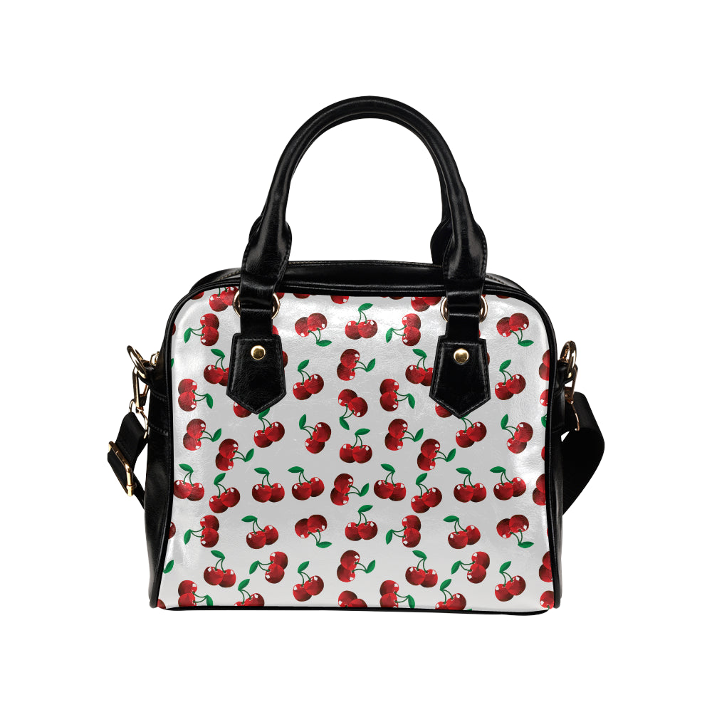 Cherry Pattern Print Design 01 Shoulder Handbag