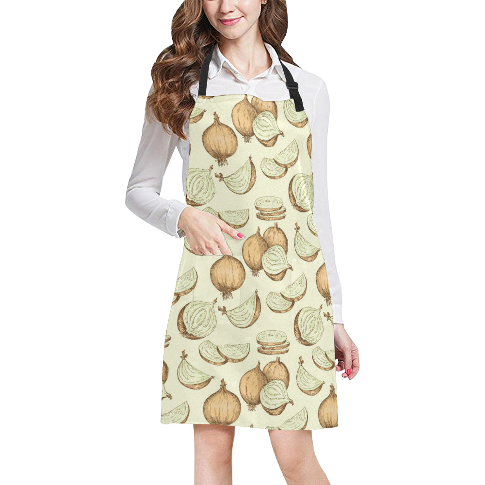 Onion Pattern Print Design A02 Apron with Pocket