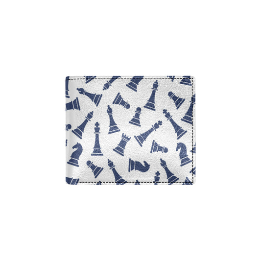 Chess Pattern Print Design 03 Men's ID Card Wallet