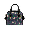 Llama Cactus Pattern Print Design 012 Shoulder Handbag