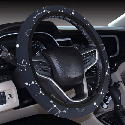 Constellation Pattern Print Design 05 Steering Wheel Cover with Elastic Edge