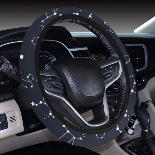 Constellation Pattern Print Design 05 Steering Wheel Cover with Elastic Edge