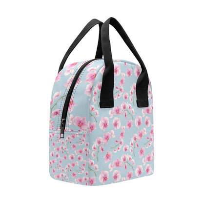 Orchid Pink Pattern Print Design OR01 Insulated Lunch Bag