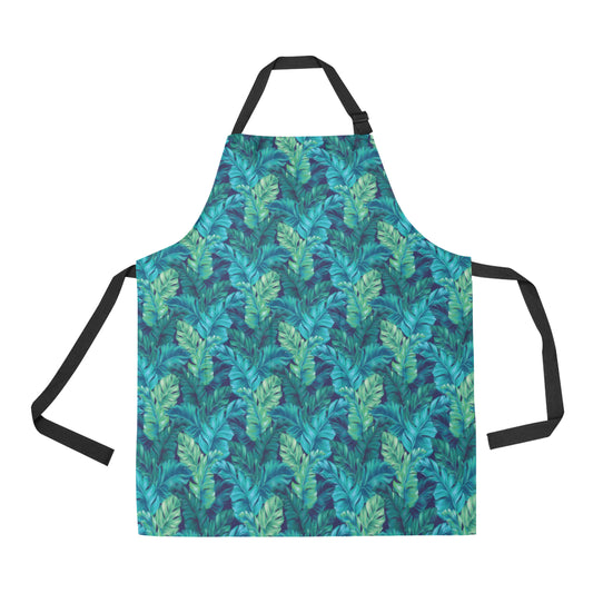 Banana Leaf Pattern Print Design 06 Apron with Pocket