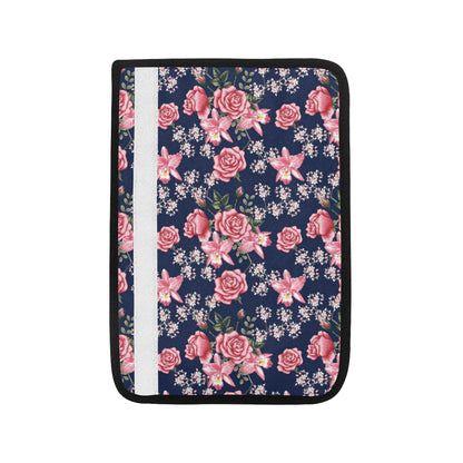 Rose Pattern Print Design A05 Car Seat Belt Cover