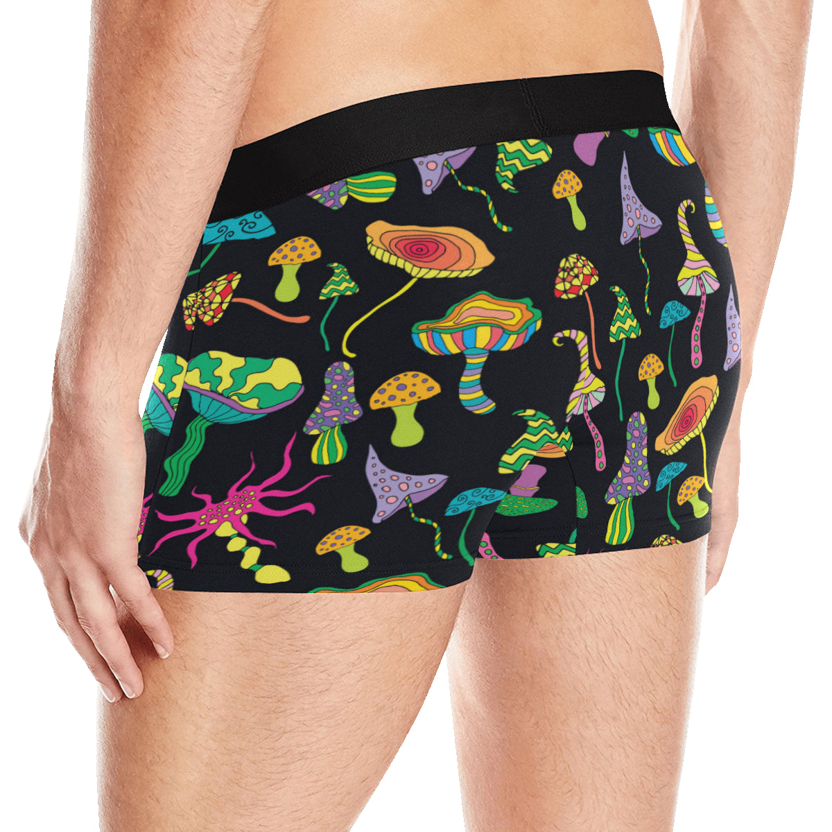 Psychedelic Mushroom Pattern Print Design A02 Men's Boxer Briefs