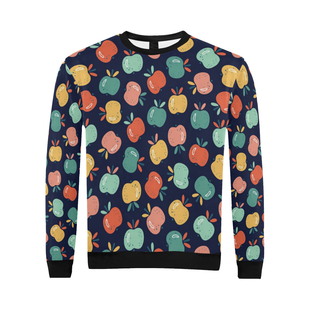 Apple Pattern Print Design AP09 Men Long Sleeve Sweatshirt