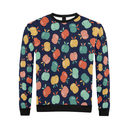 Apple Pattern Print Design AP09 Men Long Sleeve Sweatshirt