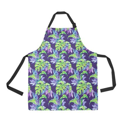 Tropical Flower Pattern Print Design TF019 Apron with Pocket