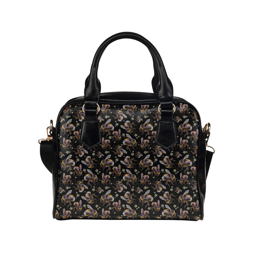 Bee Pattern Print Design 04 Shoulder Handbag