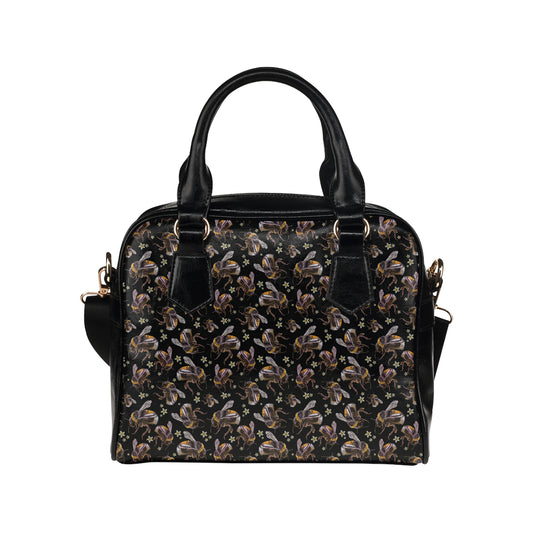 Bee Pattern Print Design 04 Shoulder Handbag