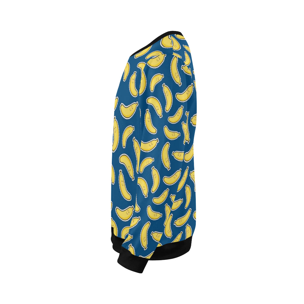 Banana Pattern Print Design BA03 Men Long Sleeve Sweatshirt