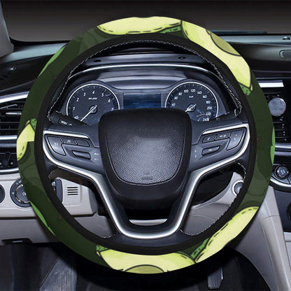 Avocado Pattern Print Design AC07 Steering Wheel Cover with Elastic Edge