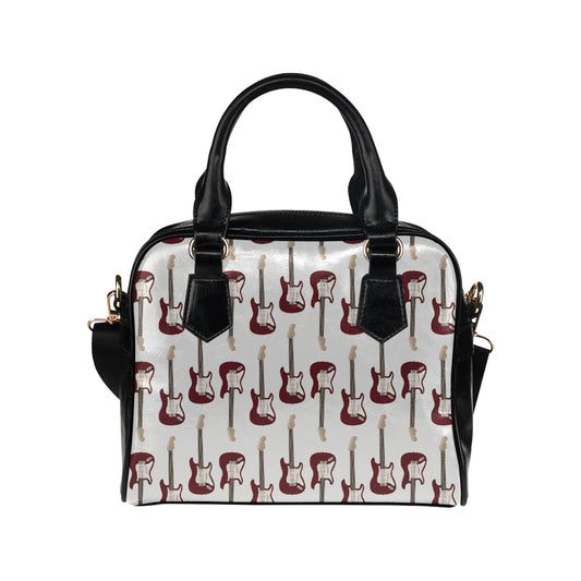 Bass Guitar Pattern Print Design 03 Shoulder Handbag