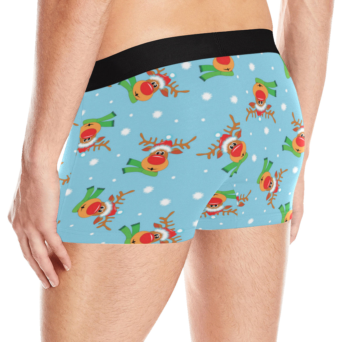 Reindeer cute Pattern Print Design 02 Men's Boxer Briefs