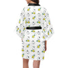 Bull Terriers Pattern Print Design 05 Women's Short Kimono