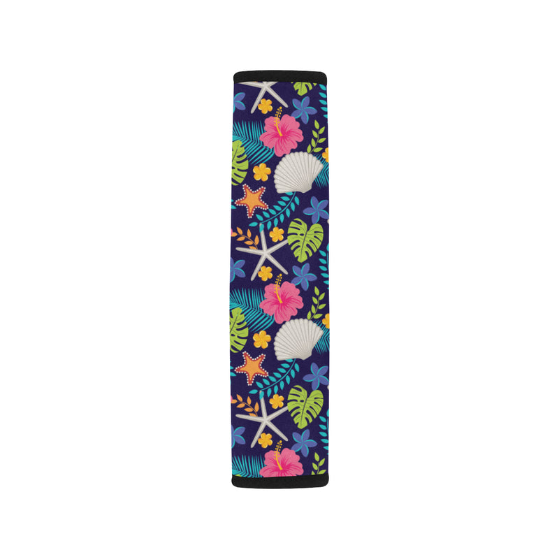 Beach Seashell Floral Theme Car Seat Belt Cover