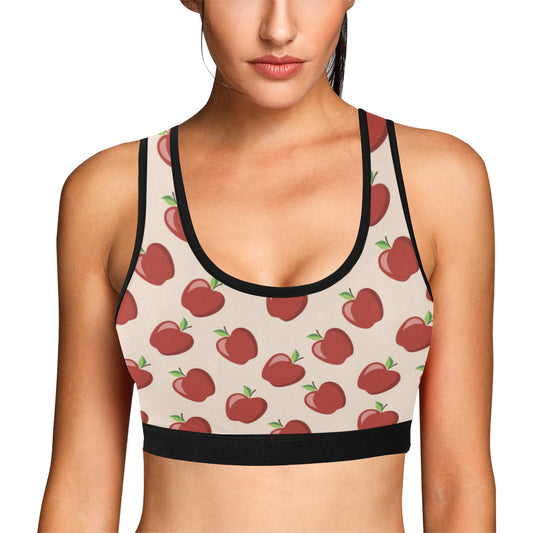 Apple Pattern Print Design AP01 Sports Bra